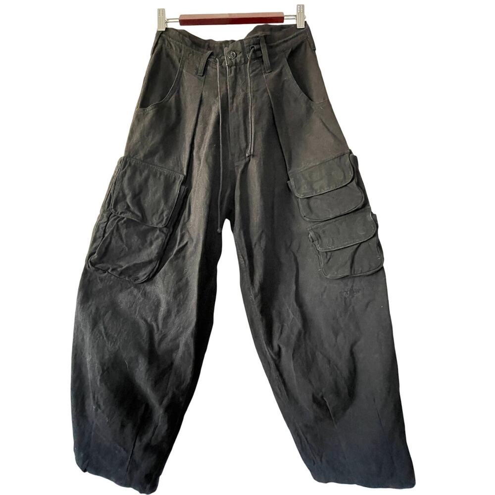 Story MFG Forager Pants - Black Slub Cargo Trouser Pants